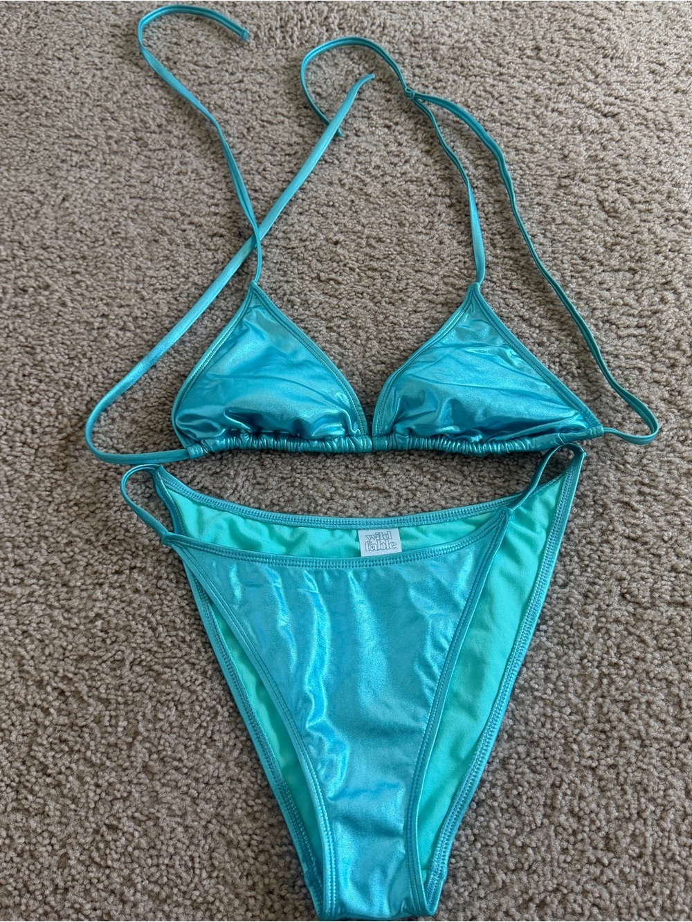 wild fable Teal Shiny Bikini Bottoms